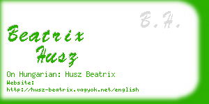 beatrix husz business card